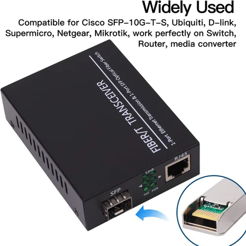 Vista 4 de 10 unidades 1000BASE-T Gigabit SFP a RJ45 transceptor modular de cobre Ethernet para Cisco, Meraki, Ubiquiti, D/TP Link, Supermicro, Netgear