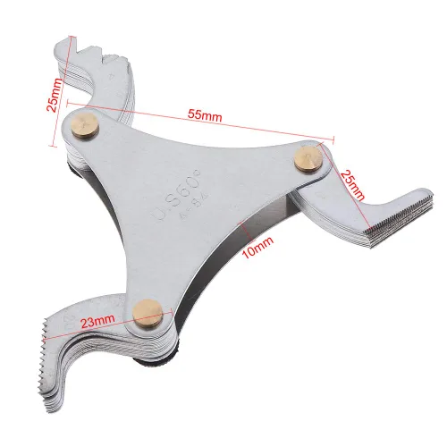 Vista 8 de Medidor de tornillo métrico e imperial y estadounidense SAE + 51 unidades de calibre de rosca America SAE