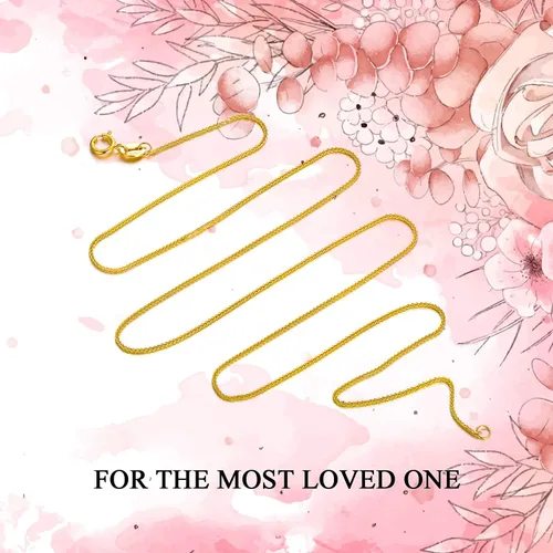 Vista 5 de Collar de cadena de oro macizo de 18 quilates para mujer, cuerda de corte de diamante de 0.059in, collar de doble cadena, joyería para niñas, mamá