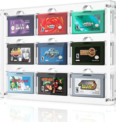 Vista 9 de Estuche de exhibición de cartuchos de videojuegos, compatible con soporte para tarjetas Gameboy Advance, marco acrílico magnético para colección