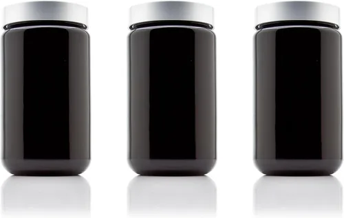 Vista 8 de Infinity Jars Silver Collection - Tarro alto de 13.5 fl oz (13.5 fl oz), color negro