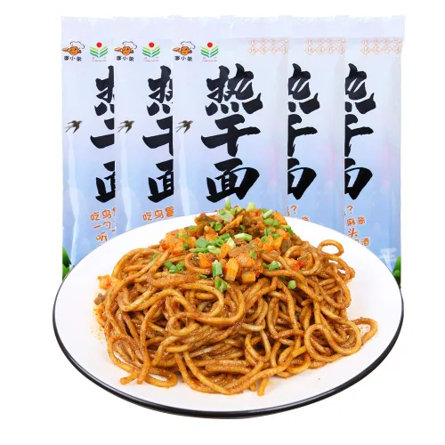 Vista 2 de Wuhan - Fideos secos calientes, 5 bolsas de 6.00 oz de fideos vegetarianos Wuhan de fideos instantáneos secos calientes, fideos chinos clásicos