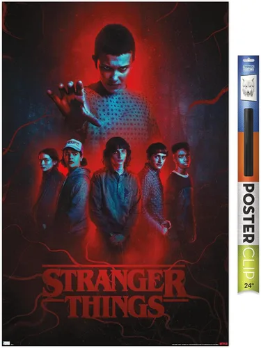 Vista 16 de Trends International Netflix Stranger Things: Season 4 - Póster de pared de grupo, 14.72 x 22.37 pulgadas, versión enmarcada de madera de granero