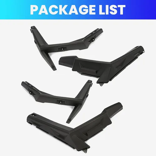 Vista 6 de KUAFU Fender Flare - Protector contra salpicaduras compatible con Polaris RZR Trail 900 EPS UTV 2014-2024, protectores de barro, protección contra