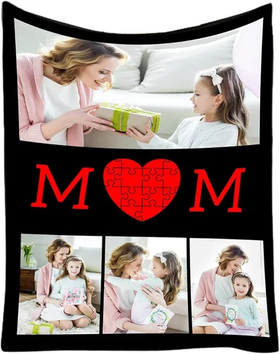 Vista 13 de Manta personalizada con texto en imagen, fotos, regalos para adultos, niños, novia, novio, Navidad, Halloween, día del padre, madre, San Valentín