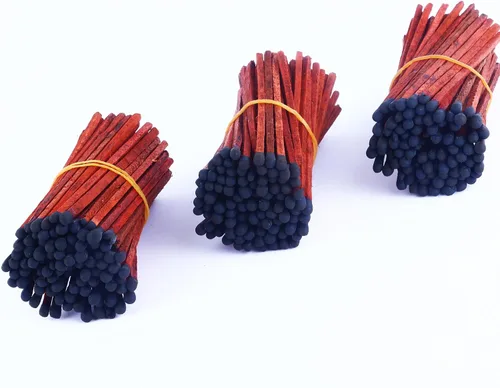 Vista 11 de 100 fósforos decorativos negros de 3 pulgadas, fósforos de seguridad de madera largos de alta calidad para velas, velas de iluminación, fósforos