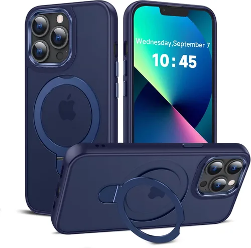 Vista 34 de LeYi Funda para iPhone 11 para MagSafe con soporte magnético, color negro