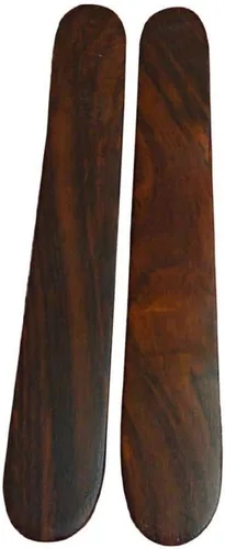 Vista 3 de Huesos de ritmo de madera de 8 pulgadas – Palillos de ritmo de instrumentos folclóricos de percusión de palisandro macizo para música tradicional