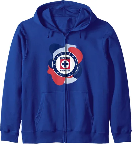 Vista 3 de Cruz Azul - Consigue una gran puntuación con nuestra colección exclusiva con capucha y cremallera, Azul