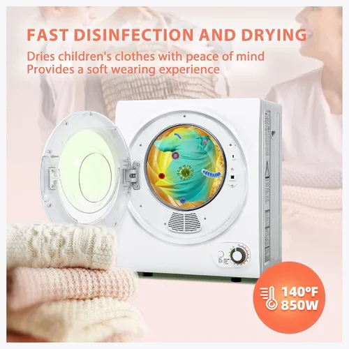 Vista 6 de Qhou Lavadora automática completa y paquete de secadora de ropa portátil Euhomy