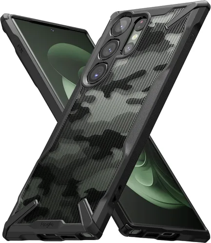 Vista 28 de Ringke Fusion-X [revestimiento dual antiarañazos] compatible con Samsung Galaxy A14 (4G y 5G), parachoques aumentado transparente, parte trasera