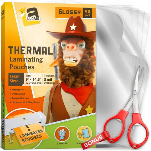 Vista 9 de Bolsas de laminación térmica, 4.3 x 6.3 pulgadas, 3 mil de grosor, paquete de 50, adecuadas para hojas de laminado de tamaño de imagen de 4 x 6