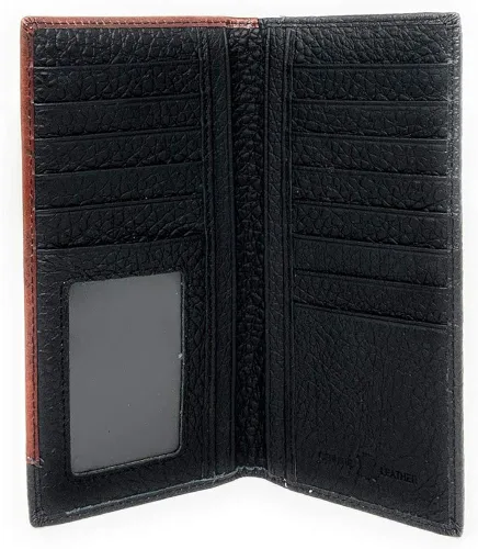 Vista 2 de Western Premium - Cartera larga plegable de cuero genuino para hombre en 2