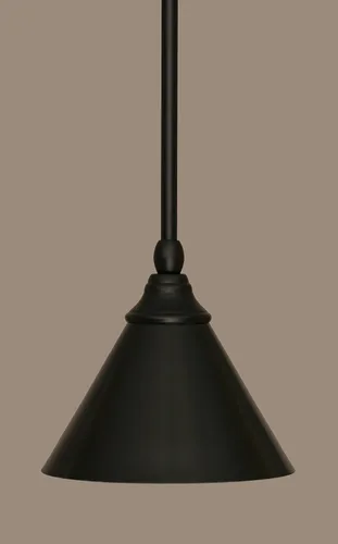 Vista 29 de Toltec Lighting Tallo Colgado Mini colgante, acabado de cobre negro, 3.5" cuadrado humo burbuja vidrio