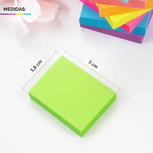 Vista 2 de Winner Aura Sticky Notes - Almohadillas autoadhesivas de colores brillantes de 1.5 x 2 pulgadas, 8 blocs por paquete, 100 hojas/bloc, total de 800