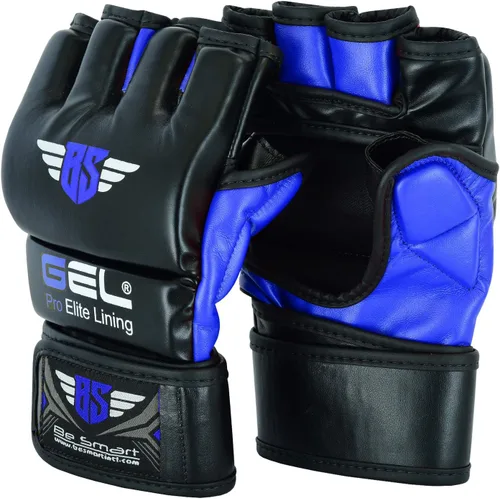 Vista 2 de BeSmart Guantes de MMA, guantes de kickboxing UFC, guantes de entrenamiento de MMA, equipo de entrenamiento de artes marciales mixtas, guantes
