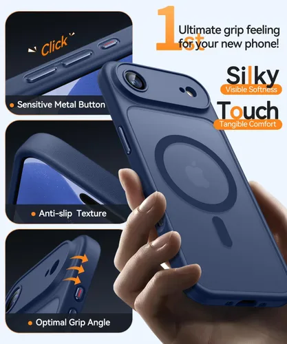 Vista 19 de CANSHN Funda magnética compatible con iPhone Air (6.5 pulgadas), mejorada [protección completa de la cámara] [compatible con Magsafe]