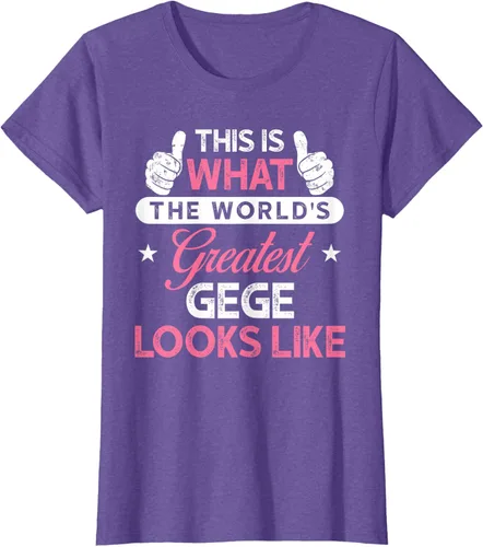 Vista 24 de Gege Gift: World's Greatest Gege T-Shirt, Negro