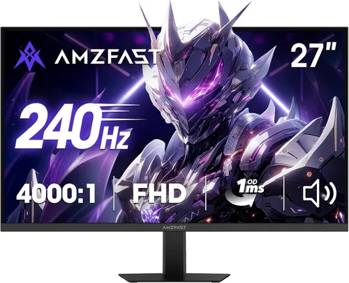 Vista 55 de Amzfast - Monitor de juegos de 24 pulgadas 180Hz 200Hz FHD 1080p, monitor de computadora, sincronización adaptativa de 1 ms, 3000:1, pantalla HDR