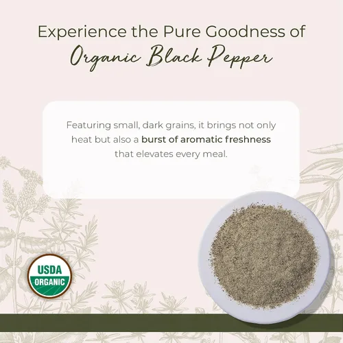 Vista 2 de Starwest Botanicals Pimienta orgánica negra molida media, bolsa de 1 libra