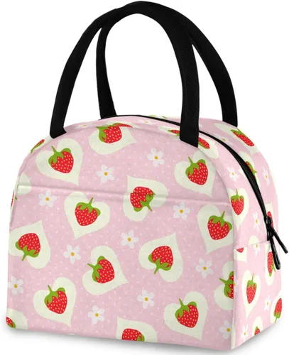 Vista 23 de Bolsa de almuerzo reutilizable para Halloween, colores arcoíris, murciélagos, estrellas, bolsa térmica aislada para el regreso a la escuela