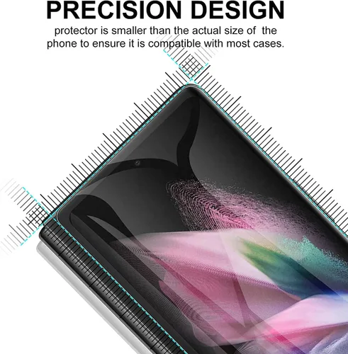 Vista 6 de Protector de pantalla para Samsung Galaxy Z Fold 5 5G, protector de pantalla de TPU flexible, paquete de 2 unidades frontales con 2