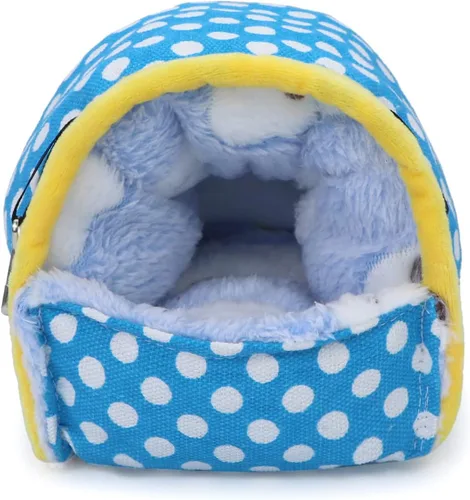 Vista 5 de Wontee Hamster Bed Hideout Sugar Glider Hamaca para animales pequeños, casa de cama cálida para hámsters, erizos, planeadores de azúcar, jerbos