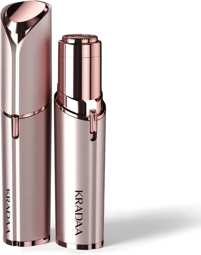 Vista 9 de Kradaa Depilación facial para mujeres: maquinilla de afeitar facial eléctrica con luz LED, mini afeitadora sin dolor y resultados instantáneos