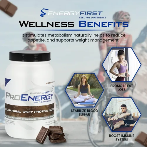 Vista 4 de EnergyFirst Aislado de proteína de suero de chocolate alimentado con pasto (2 libras), batido alto en proteínas, sin gluten, sin OMG, ideal