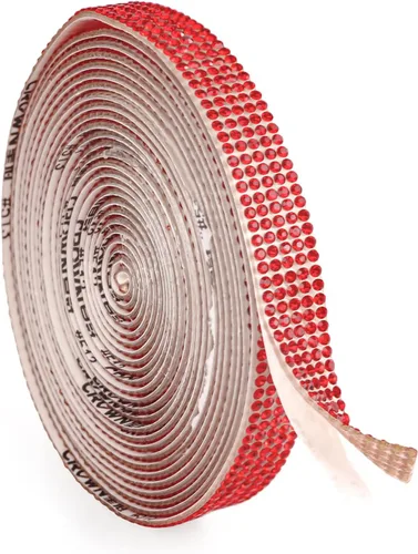 Vista 10 de Cinta de diamantes de imitación brillantes de 0.4 pulgadas para manualidades, tiras de cristal autoadhesivas, calcomanías de diamantes de imitación