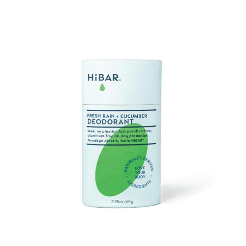 Vista 10 de HiBAR - Desodorante de bergamota y cedro - Sin plástico - Sin aluminio - 1 Desodorante natural, protección durante todo el día, con cera de semillas