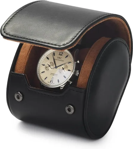 Vista 10 de Funda de viaje para reloj de 2 ranuras, rollo de piel sintética con almohadas extraíbles