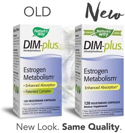 Vista 2 de Nature's Way Dim-Plus, cápsulas vegetarianas de diindolilmetano, 120 unidades (el embalaje puede variar), paquete de 2