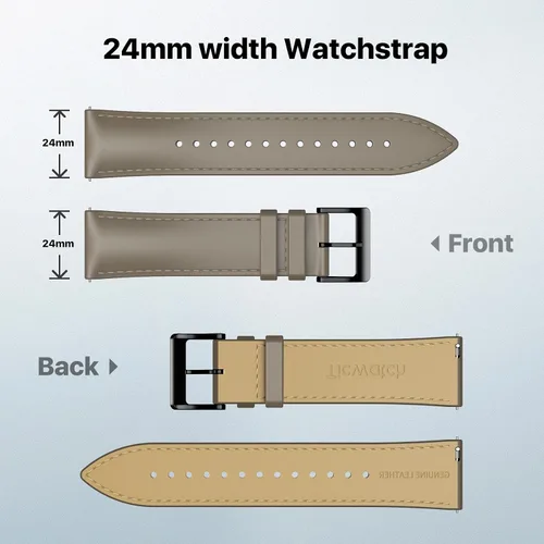 Vista 3 de Ticwatch Pro 5 - Correa de repuesto para reloj inteligente de 0.945 in de ancho, correa de reloj original de liberación rápida, solo para reloj Pro
