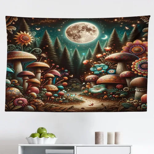 Vista 225 de Ambesonne Tapiz de arte afro, hombre negro fuerte con una corona de trazos impresión de pintura moderna, decoración de tela para colgar en la pared