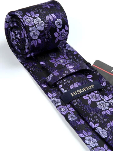 Vista 97 de Corbatas florales tejidas clásicas para hombre, corbata cuadrada de bolsillo, corbatas formales para hombres, boda con pañuelo