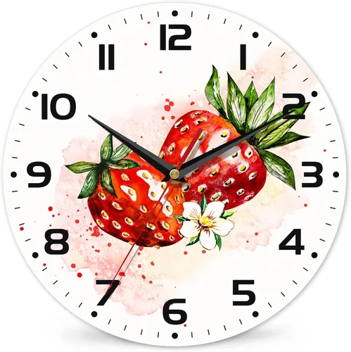 Vista 12 de Reloj para sala de estar, Hello, reloj de pared de verano, silencioso sin tictac, funciona con pilas, 10 pulgadas, decoración del hogar para sala