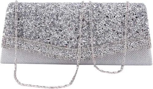 Vista 3 de Damara Mujer Deslumbrante Crystal recortar clásico Embrague Bolsa de cóctel