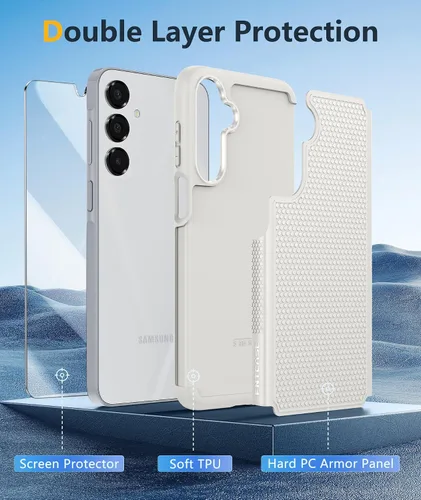Vista 408 de FNTCASE Funda para iPhone 17 Pro: Fundas delgadas translúcidas de color azul claro compatibles con MagSafe, protección completa de la cámara