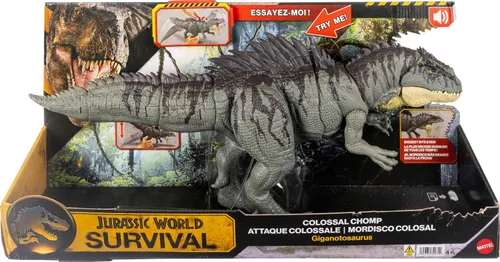 Vista 6 de Mattel Jurassic World Colossal Chomp Giganotosaurus Dinosaur Figure