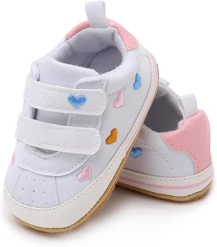 Vista 6 de SOFMUO Zapatos deportivos para bebés, niños y niñas, de piel sintética, antideslizantes, suela de goma suave, botines de vestir para niños pequeños