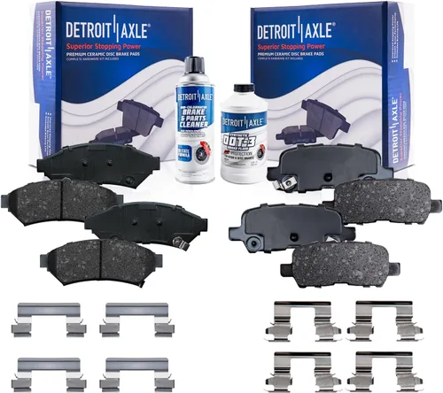 Vista 44 de Detroit Axle - Pastillas de Freno Traseras de Cerámica Izquierda Reemplazo de Pinza para Silverado Sierra Suburban 1500 Tahoe Yukon Escalade ESV EXT