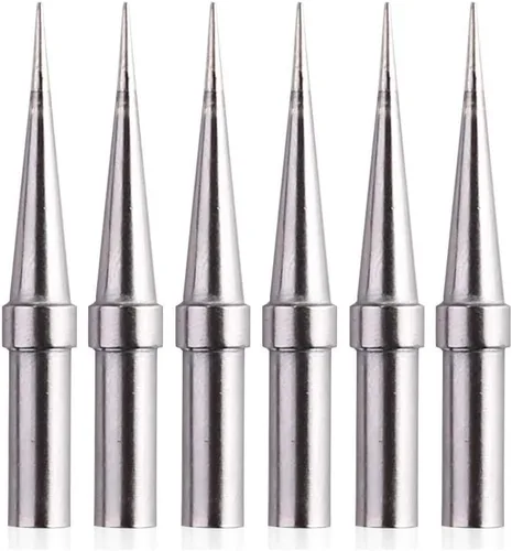 Vista 8 de 6 puntas de soldadura para soldador Weller ET, puntas de repuesto para WES51/50, WESD51, PES51/50, WE1010NA WCC100 LR21 ET Tip Series (6PCS-01)
