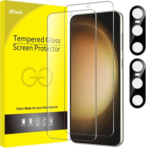 Vista 12 de JETech - Protector de pantalla para Samsung Galaxy S20 FE de 6.5 pulgadas con protector de lente de cámara, película de vidrio templado, compatible
