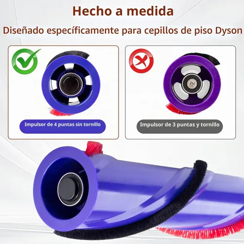 Vista 2 de Para piezas de repuesto Dyson V6: Rodillo de cepillo para Dyson V6 Roller Brush Reemplazo Animal Absolute Cordless Vacuum Attachments, Número