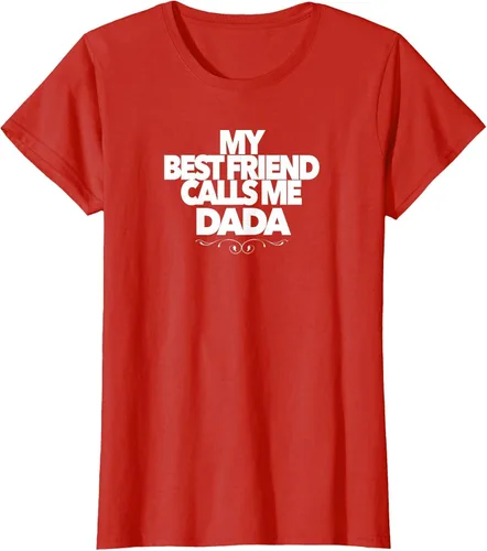 Vista 13 de My Best Friend Calls ME DADA Funny Baby Shower Present dad T-Shirt Asphalt Grey