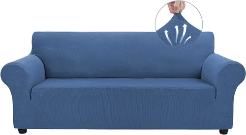 Vista 33 de Asnomy Fundas de sofá para sofá de 2 cojines, fundas elásticas para sofá biplaza, protector de mascotas, fundas de muebles para perros y gatos, tela