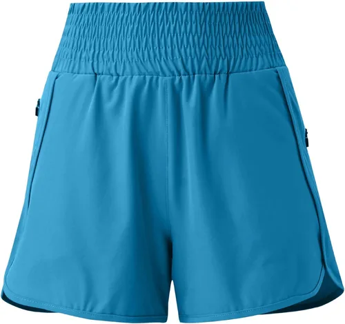 Vista 3 de Sport Cargo Shorts for Women High Waist High Rise Sports Workout Shorts for Women Trousers Active Shorts Pants Blue
