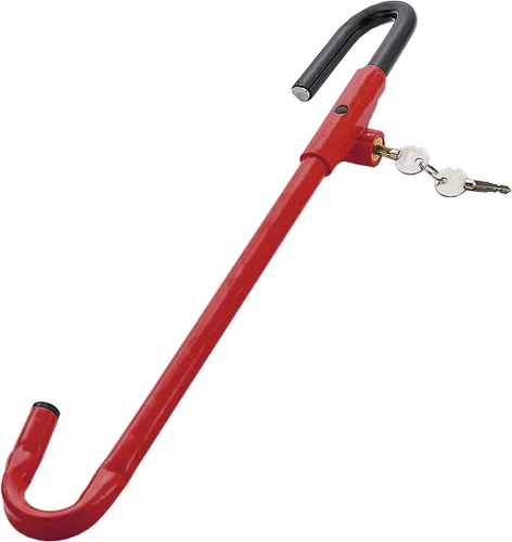 Vista 9 de Dispositivo antirrobo para volante de automóvil, bloqueo de contraseña de freno de pedal de volante, volante a pedal de 17 pulgadas a 33 pulgadas