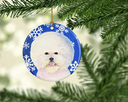Vista 180 de Caroline's Treasures Cavalier Spaniel - Adorno de cerámica para colgar en el árbol de Navidad, para el hogar, Navidad, fiestas, regalo, 3 pulgadas